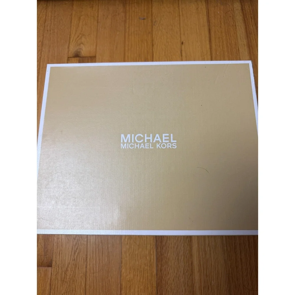 Michael Michael Kors Woman's Becky Dress Sandals Gold Glitter Size 8.5M W/Box